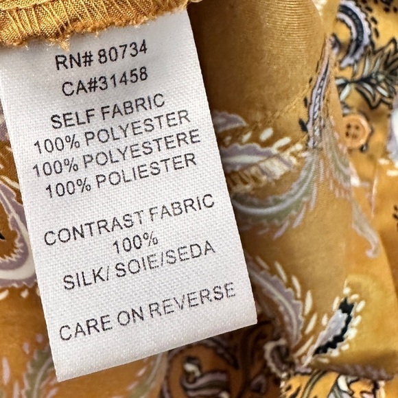 Dorothée Bis Women’s Paisley Print Ruffle Blouse Size L - Picture 12 of 12